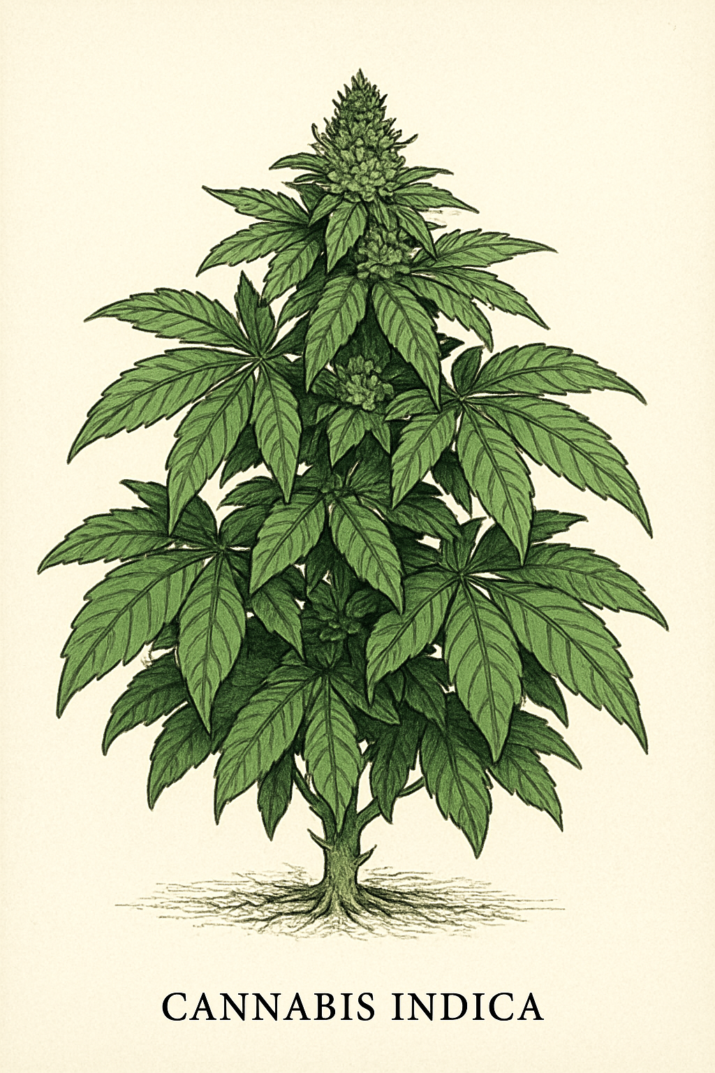 Ilustração da Cannabis Indica