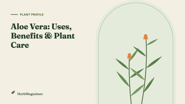Aloe Vera: Uses, Benefits and How to Care for the Plant – HerbMagazines botanical illustration