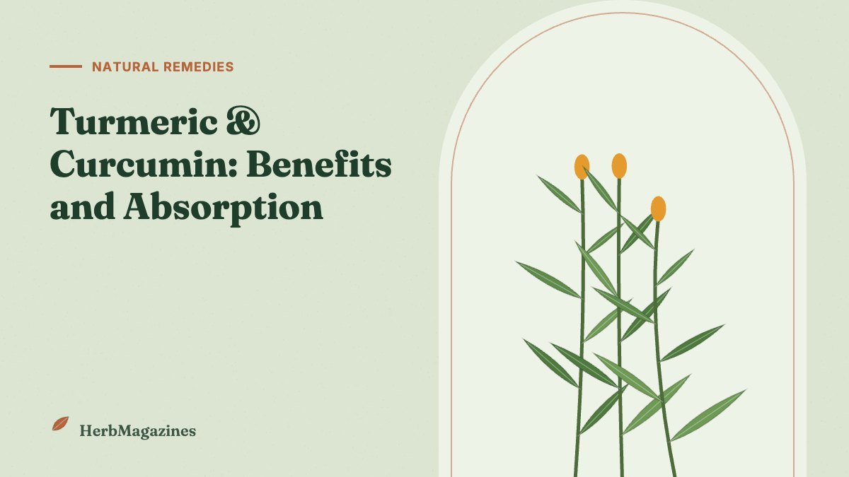 Turmeric and Curcumin: Benefits, Absorption and Safety Explained – HerbMagazines botanical illustration
